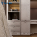 sliding doors wood bedroom closet with dressing table